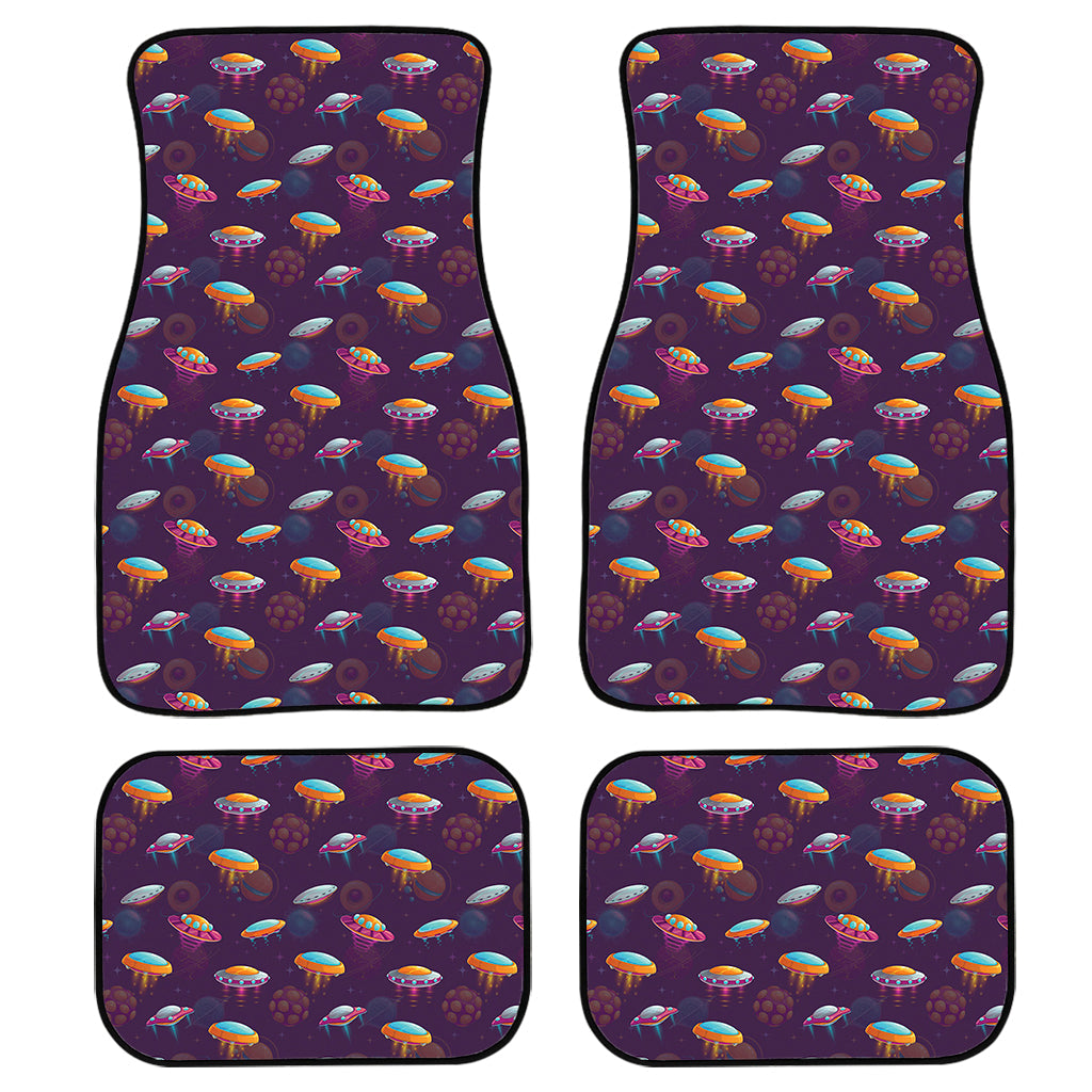 Colorful Ufo Pattern Print Front And Back Car Floor Mats/ Front Car Mat