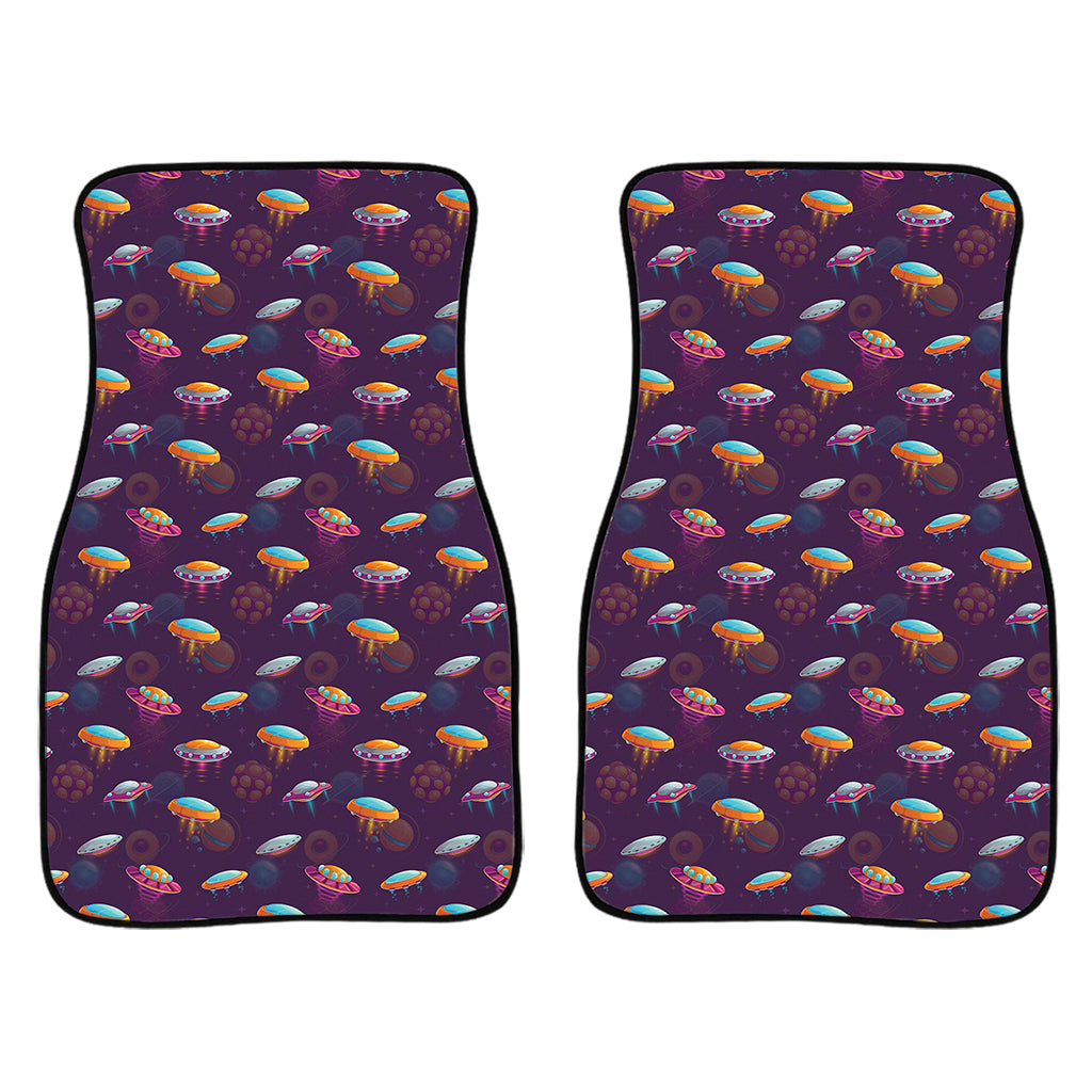 Colorful Ufo Pattern Print Front And Back Car Floor Mats/ Front Car Mat
