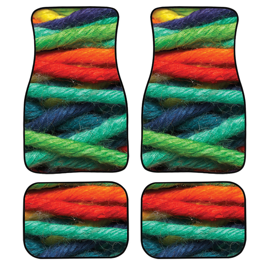 Colorful Yarn Print Front And Back Car Floor Mats/ Front Car Mat