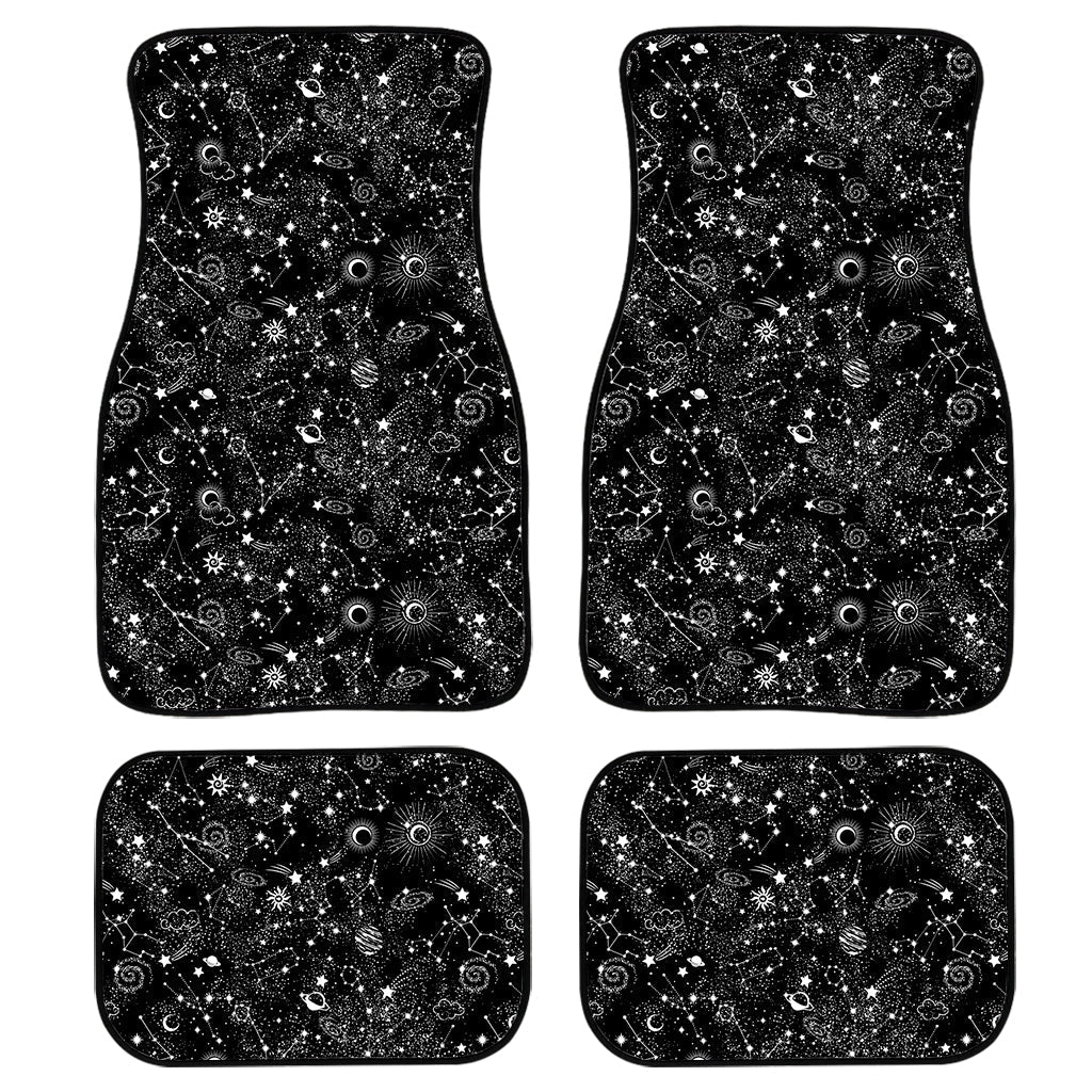 Constellation Galaxy Pattern Print Front And Back Car Floor Mats/ Front Car Mat