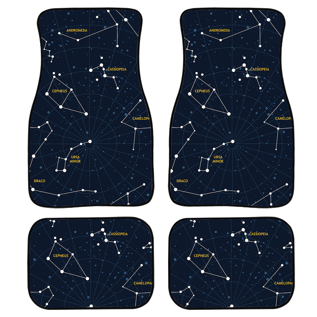 Constellation Sky Map Print Front And Back Car Floor Mats/ Front Car Mat