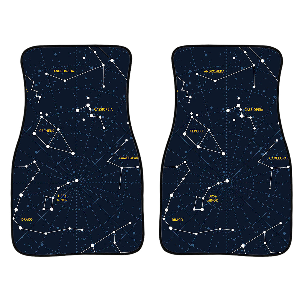 Constellation Sky Map Print Front And Back Car Floor Mats/ Front Car Mat