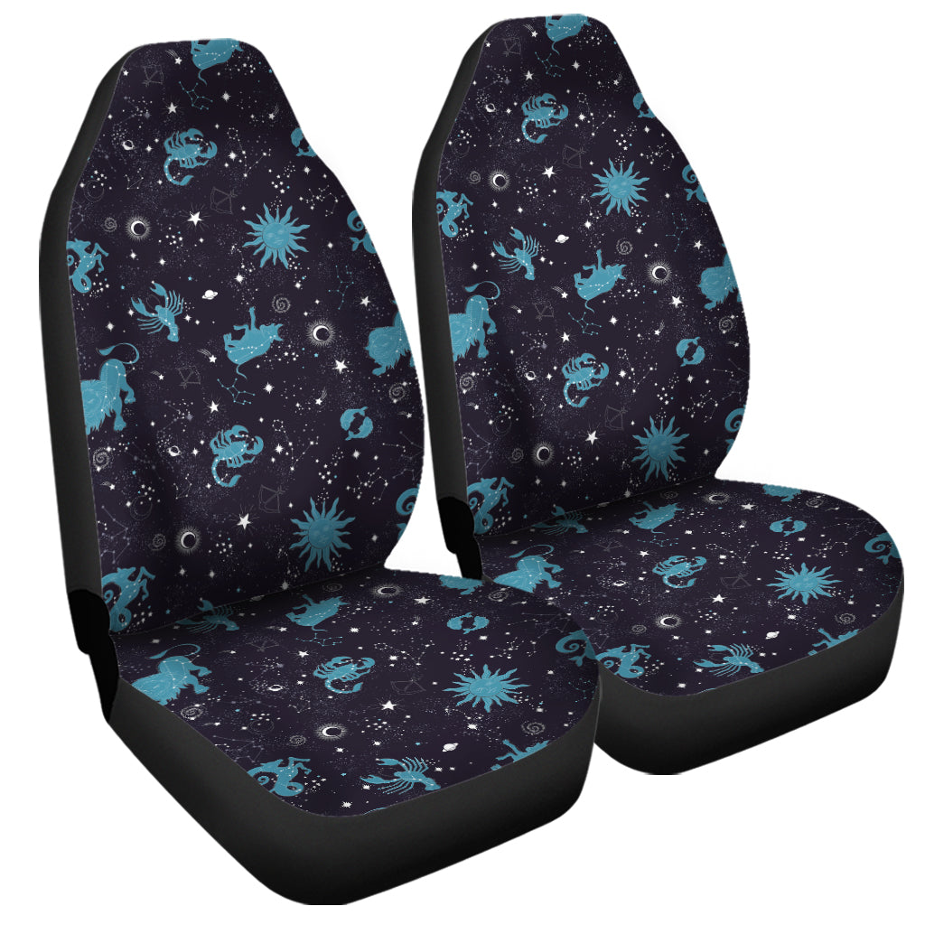 Constellation Zodiac Signs Pattern Print Universal Fit Car Seat Covers