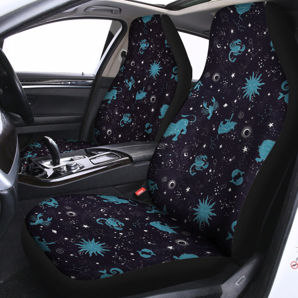 Constellation Zodiac Signs Pattern Print Universal Fit Car Seat Covers