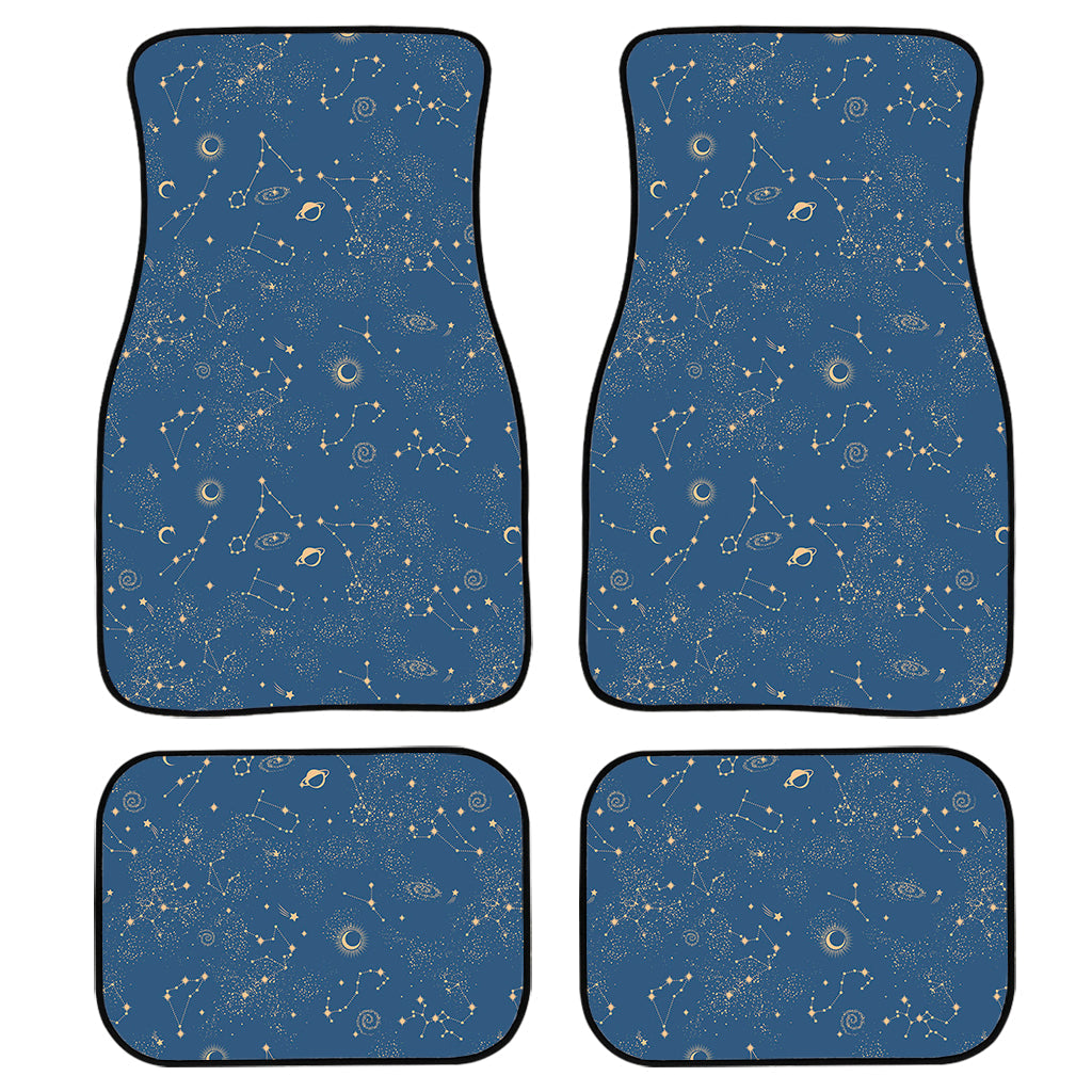 Cosmic Constellation Pattern Print Front And Back Car Floor Mats/ Front Car Mat