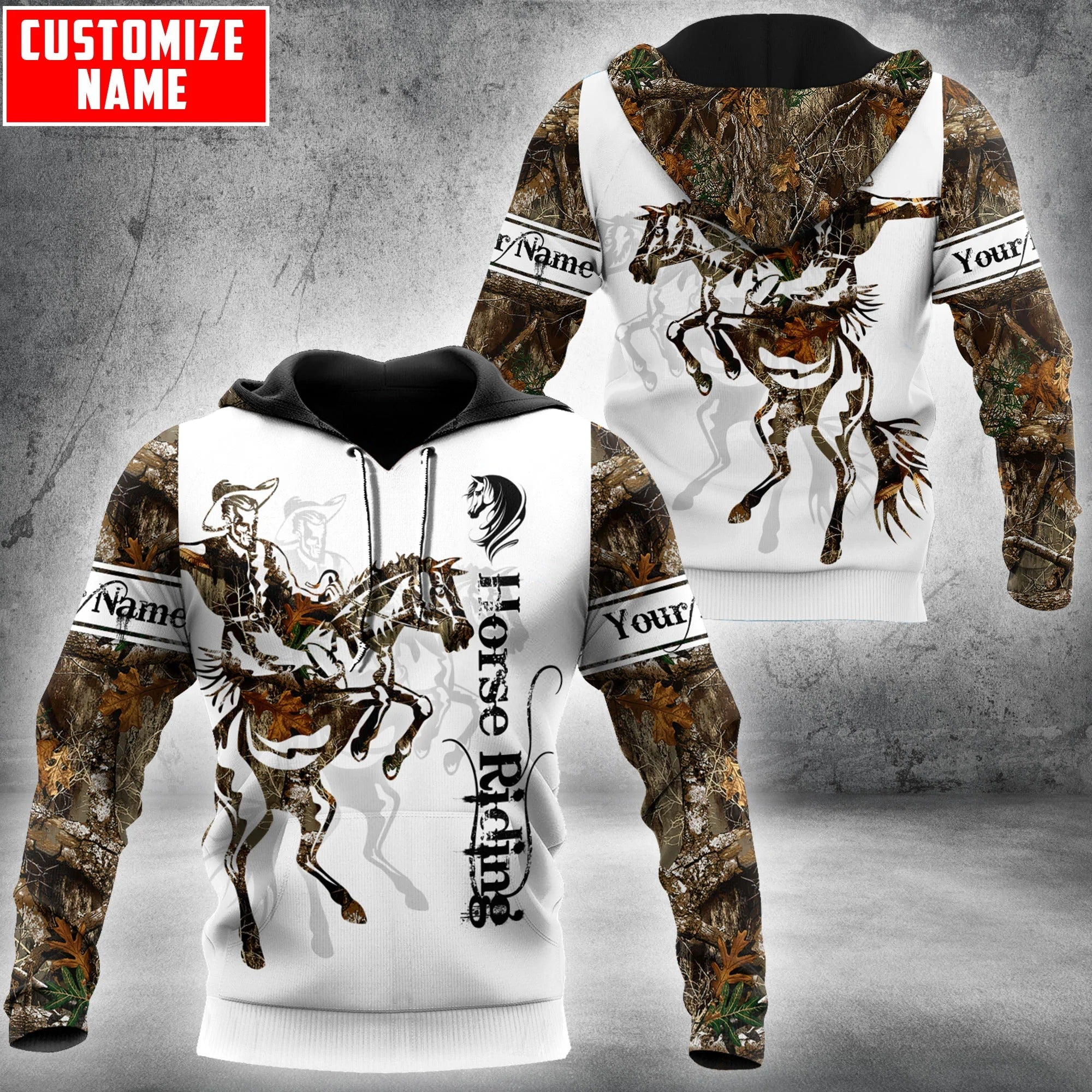 3D All Over Print Horse Riding Hoodie For Him Her/ Horse Hoodie For Dad Uncle