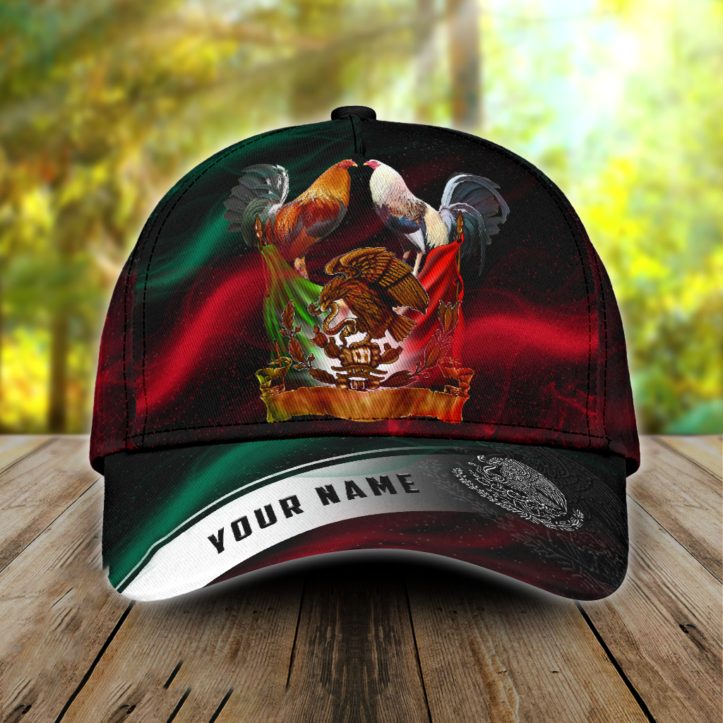 Personalized Mexico Rooster Smoke 3D Classic Cap Hat/ Mexico Rooster Hat Cap For Chicken Lover/ Rooster Gift