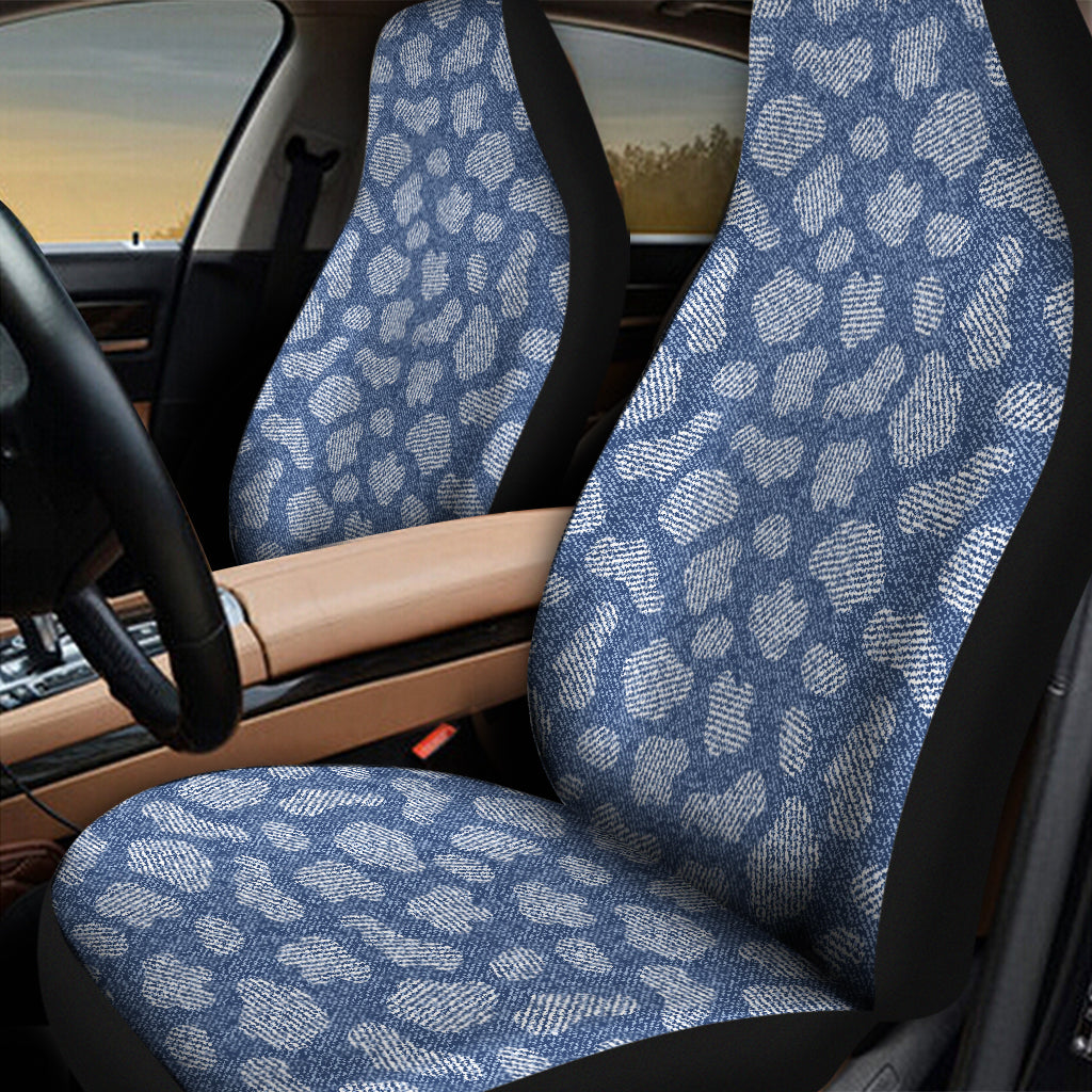 Cow Denim Jeans Pattern Print Universal Fit Car Seat Covers