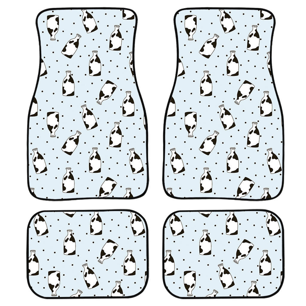 Cow Milk Bottle Pattern Print Front And Back Car Floor Mats/ Front Car Mat