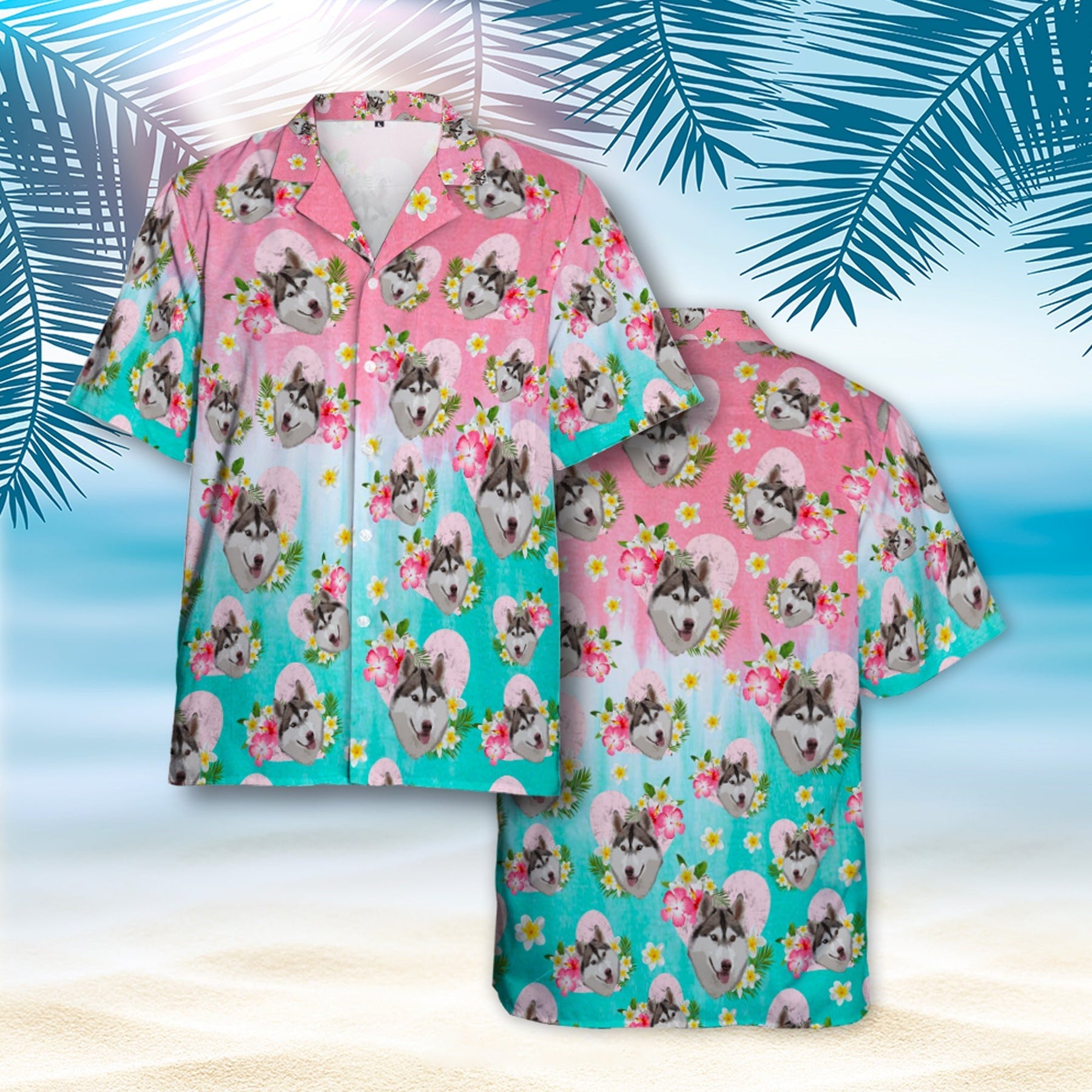 Custom Cute Hawaiian Shirt With Pet Face Personalized Cat Hawaiian Shirts From Your Photo