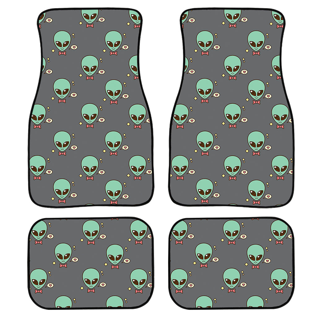 Cute Alien With Bow Tie Print Front And Back Car Floor Mats/ Front Car Mat