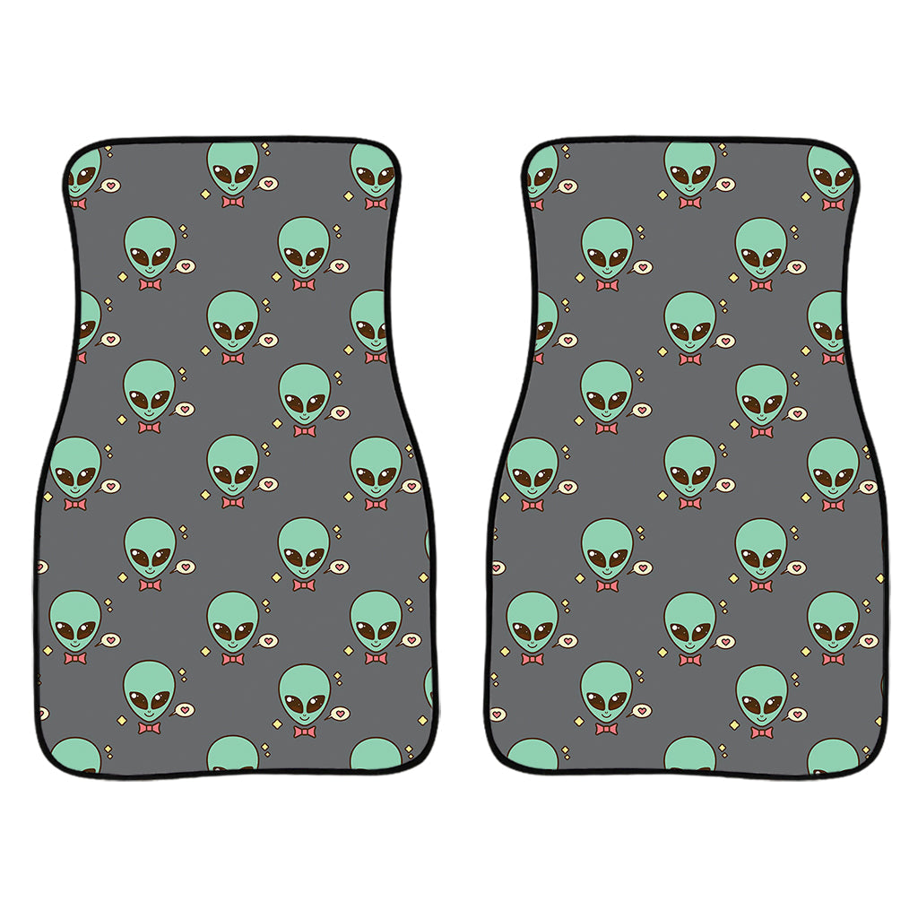 Cute Alien With Bow Tie Print Front And Back Car Floor Mats/ Front Car Mat