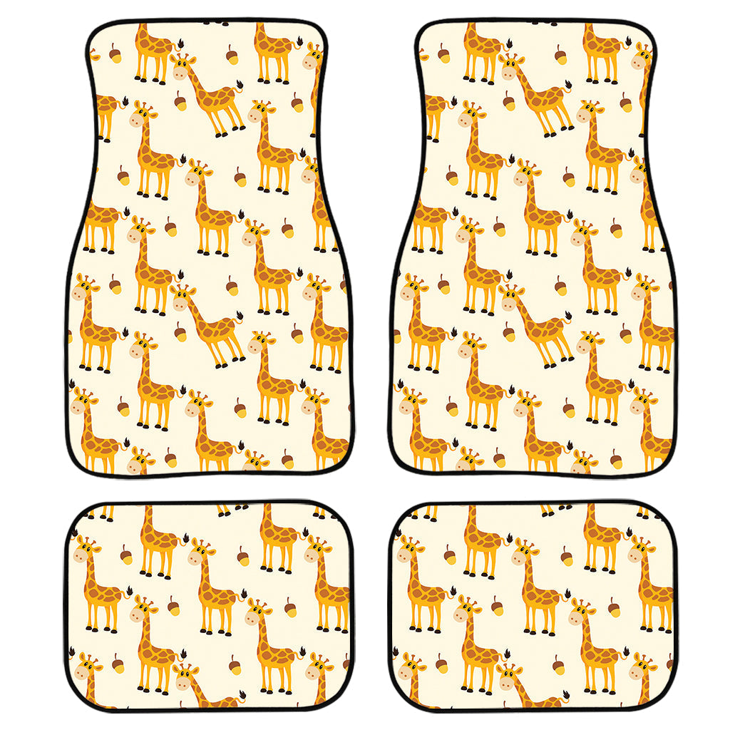 Cute Baby Giraffe Pattern Print Front And Back Car Floor Mats/ Front Car Mat
