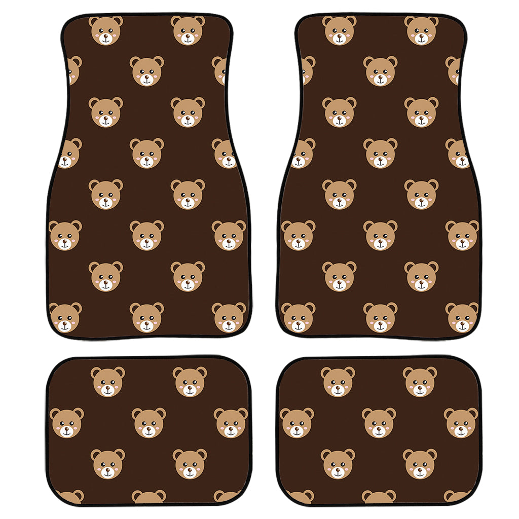 Cute Baby Grizzly Bear Pattern Print Front And Back Car Floor Mats/ Front Car Mat