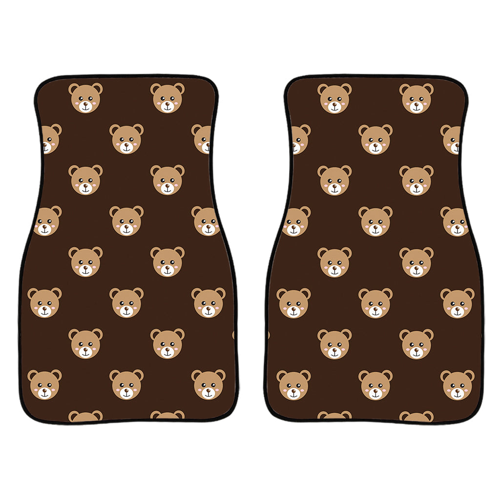Cute Baby Grizzly Bear Pattern Print Front And Back Car Floor Mats/ Front Car Mat