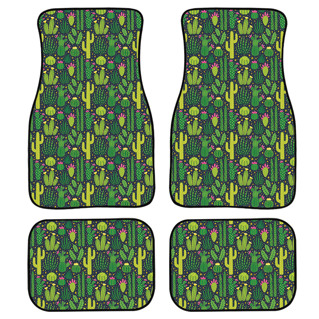 Cute Cactus Plant Pattern Print Front And Back Car Floor Mats/ Front Car Mat