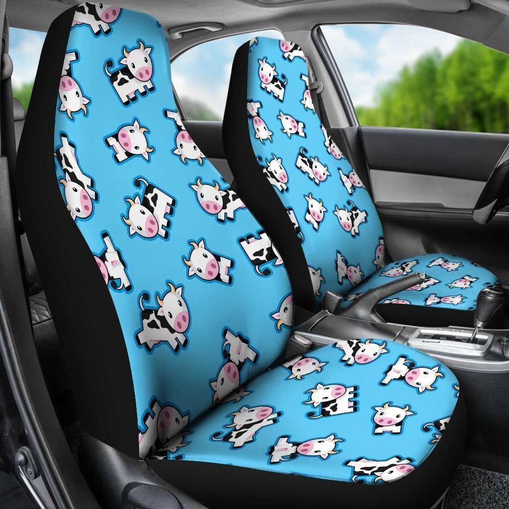 Cute Cartoon Baby Cow Pattern Print Universal Fit Car Seat Covers