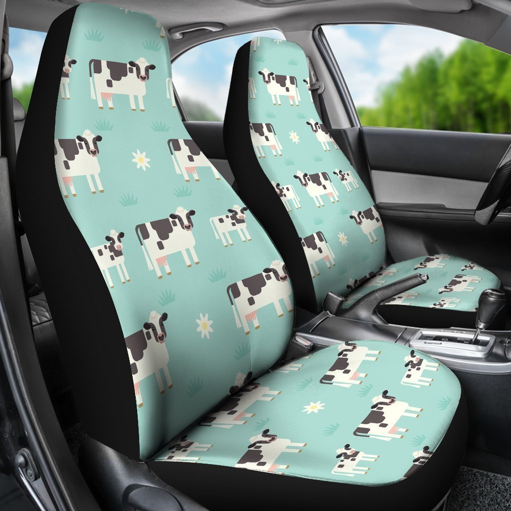 Cute Cow And Baby Cow Pattern Print Universal Fit Car Seat Covers