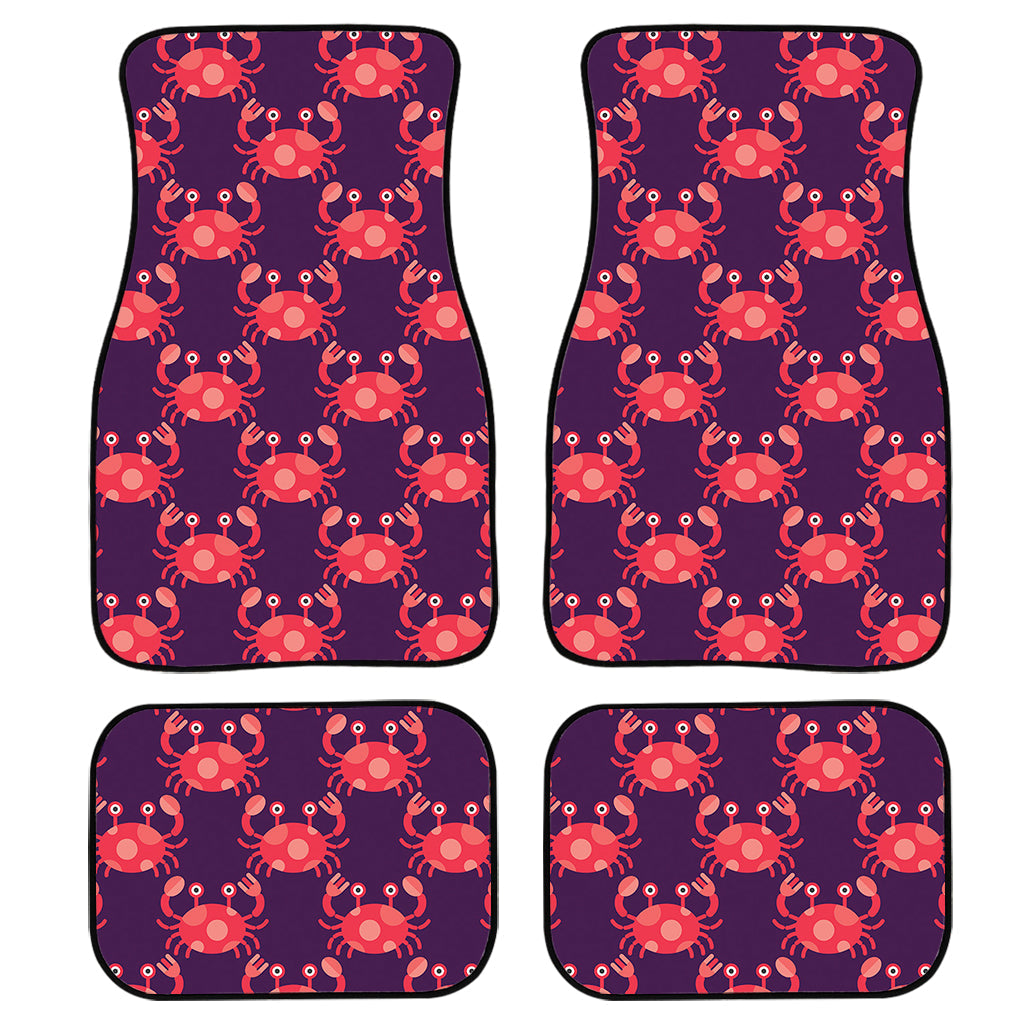 Cute Crab Pattern Print Front And Back Car Floor Mats/ Front Car Mat