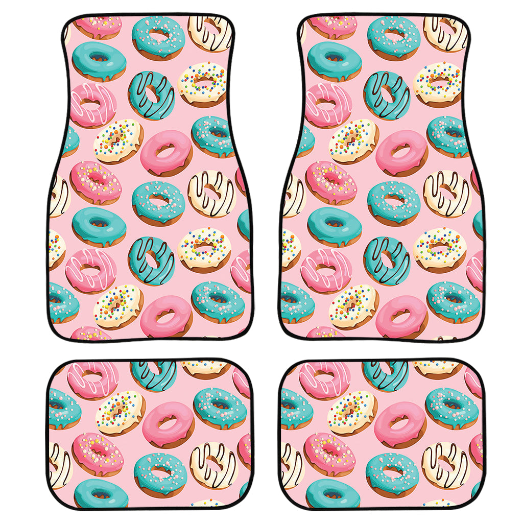Cute Donut Pattern Print Front And Back Car Floor Mats/ Front Car Mat
