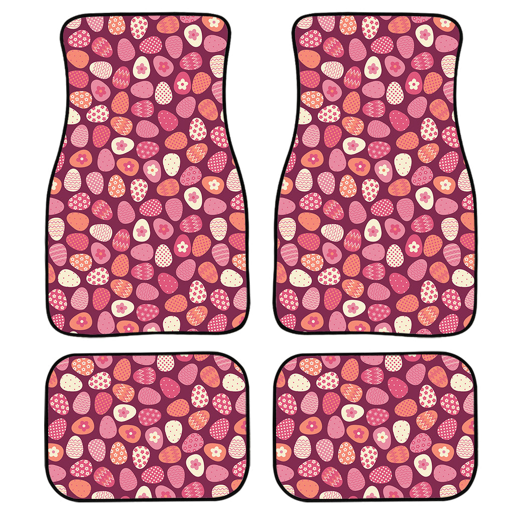 Cute Easter Eggs Pattern Print Front And Back Car Floor Mats/ Front Car Mat