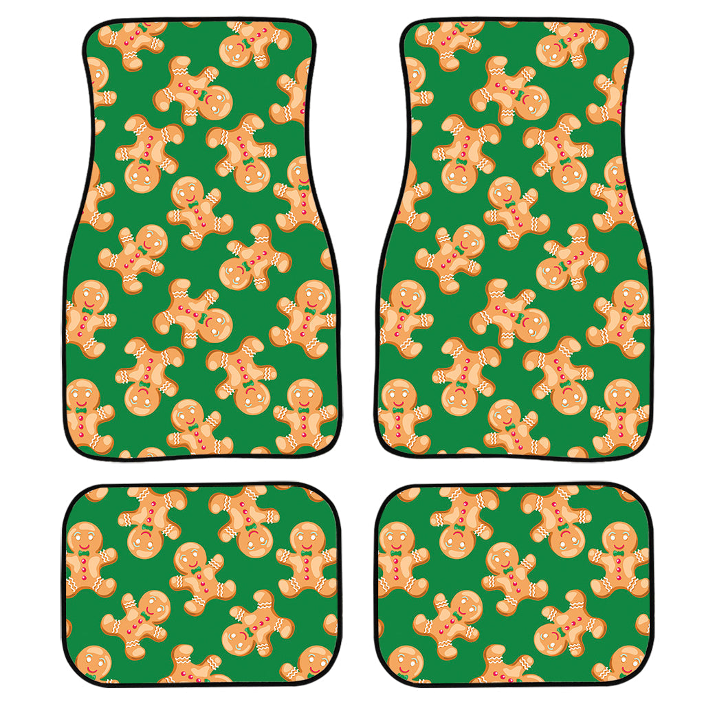 Cute Gingerbread Man Pattern Print Front And Back Car Floor Mats/ Front Car Mat