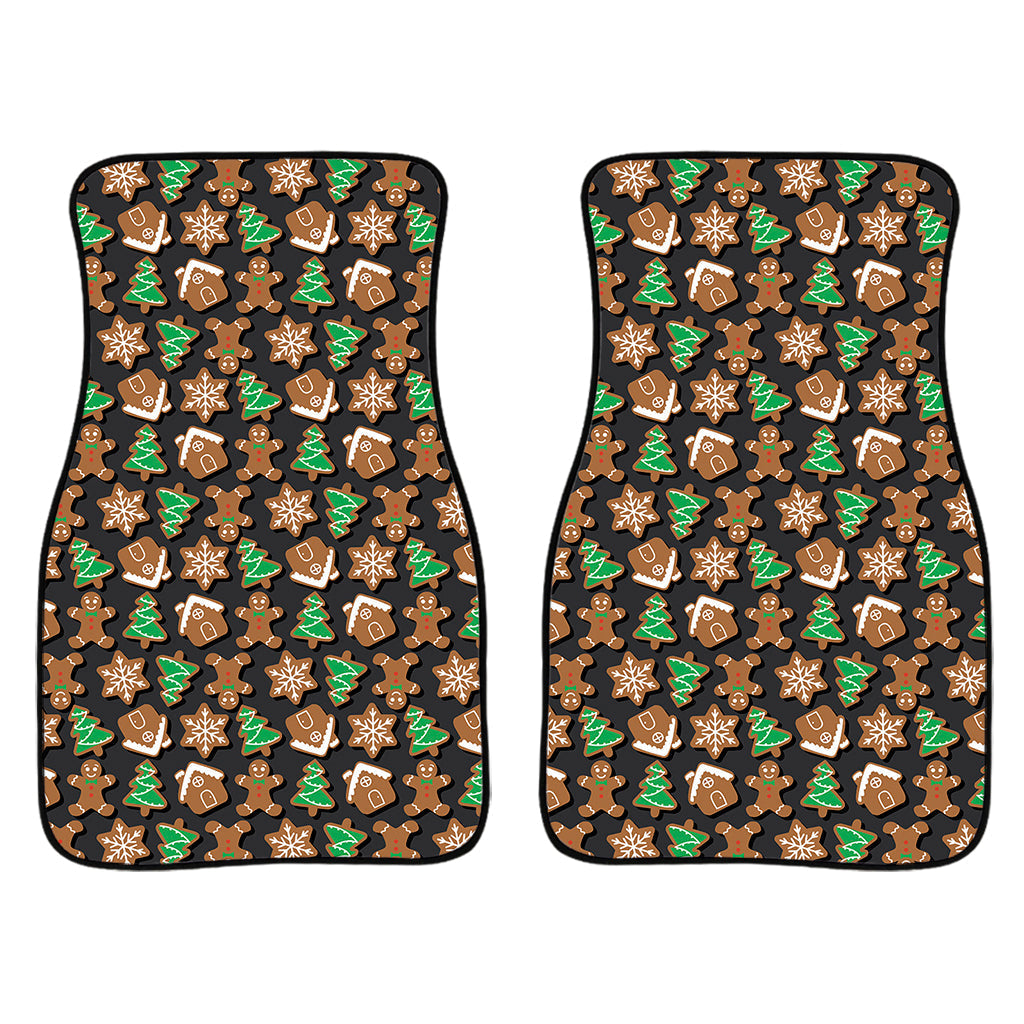 Cute Gingerbread Pattern Print Front And Back Car Floor Mats/ Front Car Mat