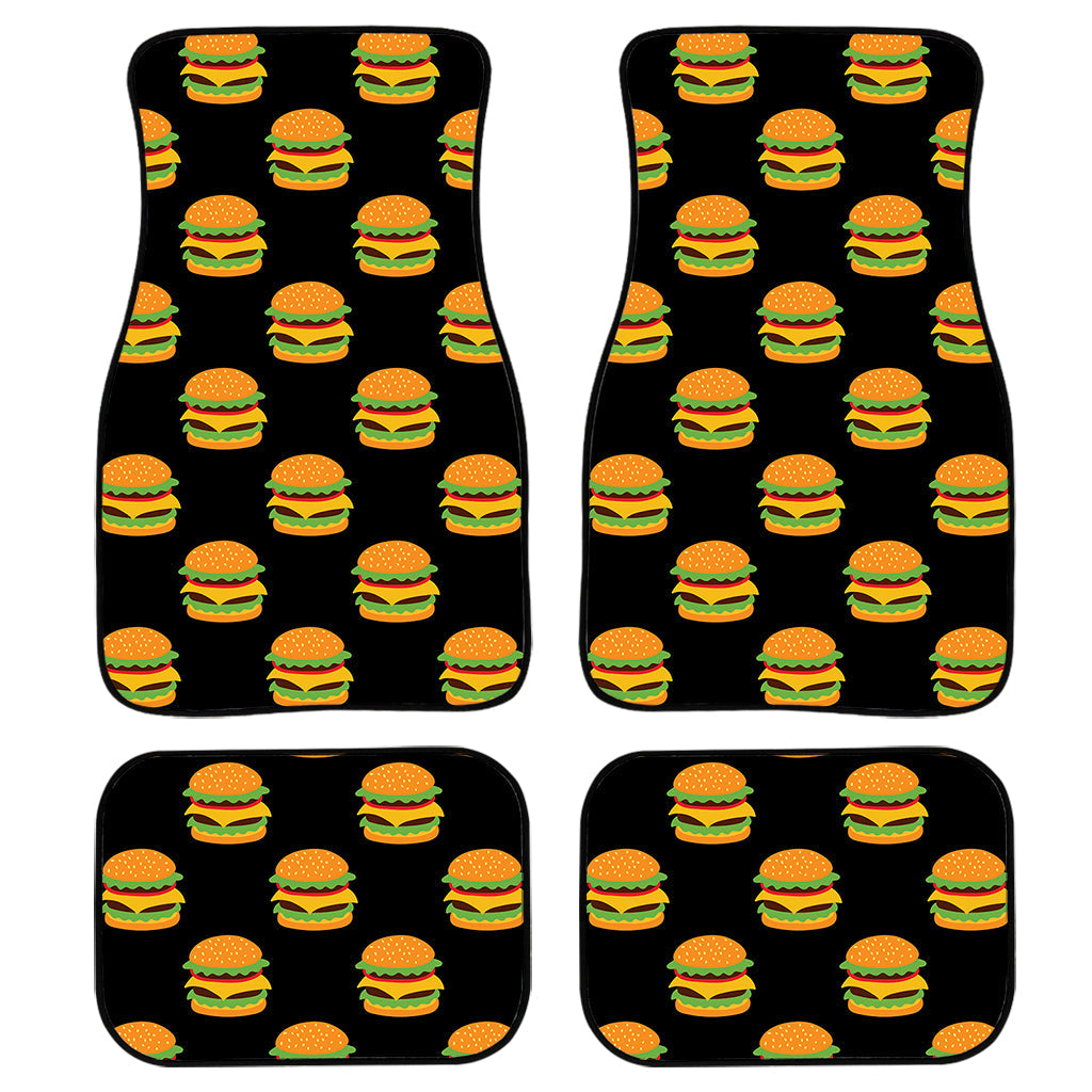 Cute Hamburger Pattern Print Front And Back Car Floor Mats/ Front Car Mat