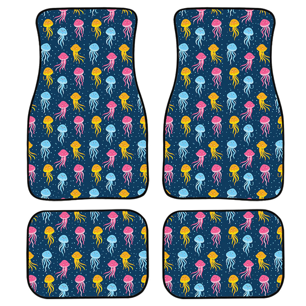 Cute Jellyfish Pattern Print Front And Back Car Floor Mats/ Front Car Mat