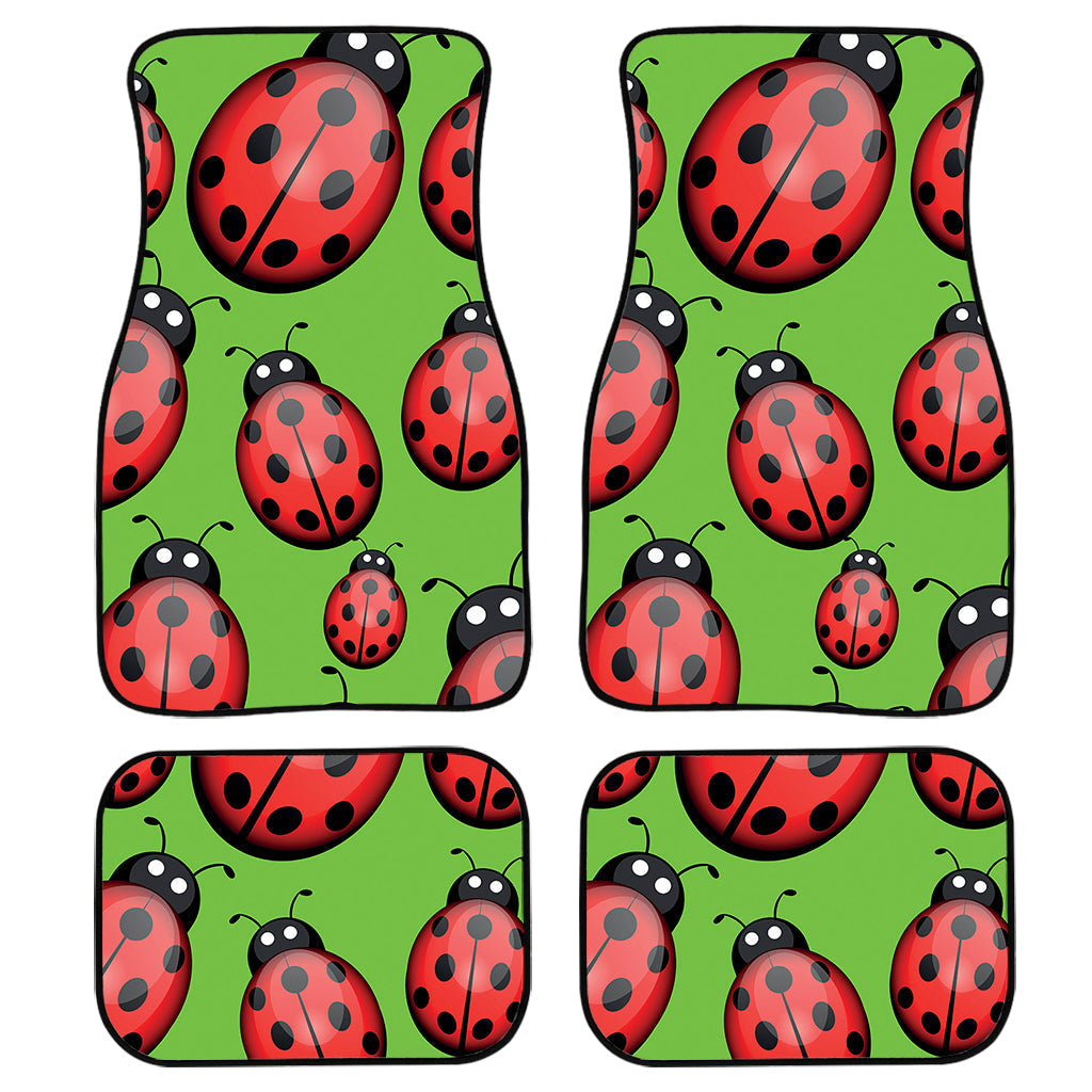 Cute Ladybug Pattern Print Front And Back Car Floor Mats/ Front Car Mat