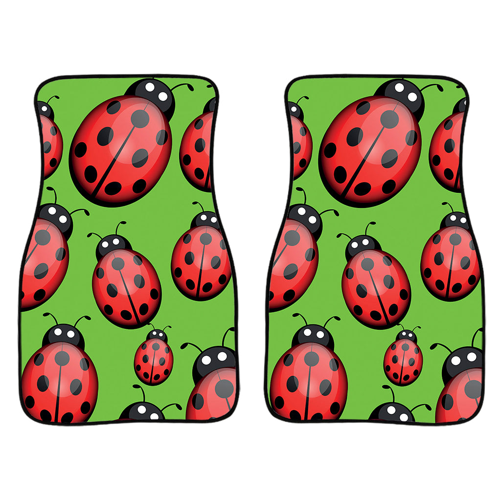Cute Ladybug Pattern Print Front And Back Car Floor Mats/ Front Car Mat