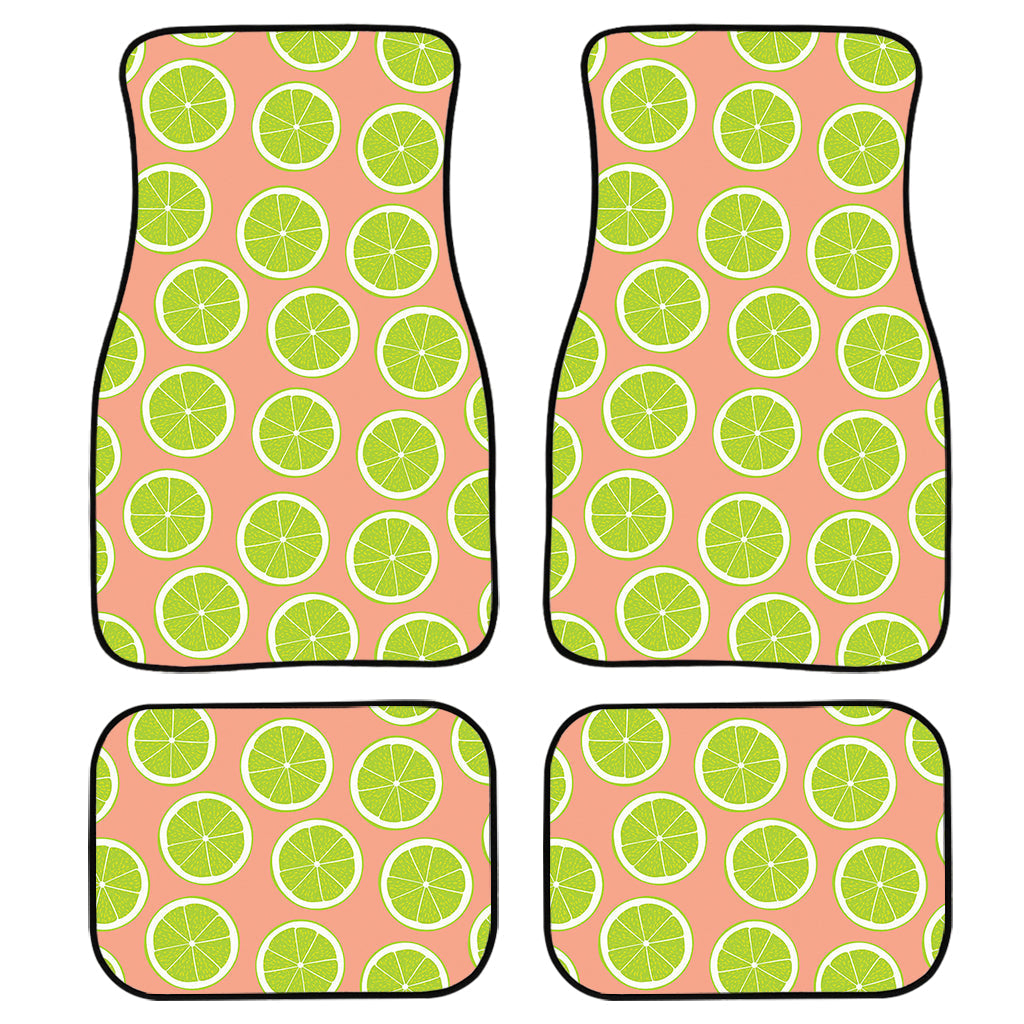 Cute Lime Pattern Print Front And Back Car Floor Mats/ Front Car Mat