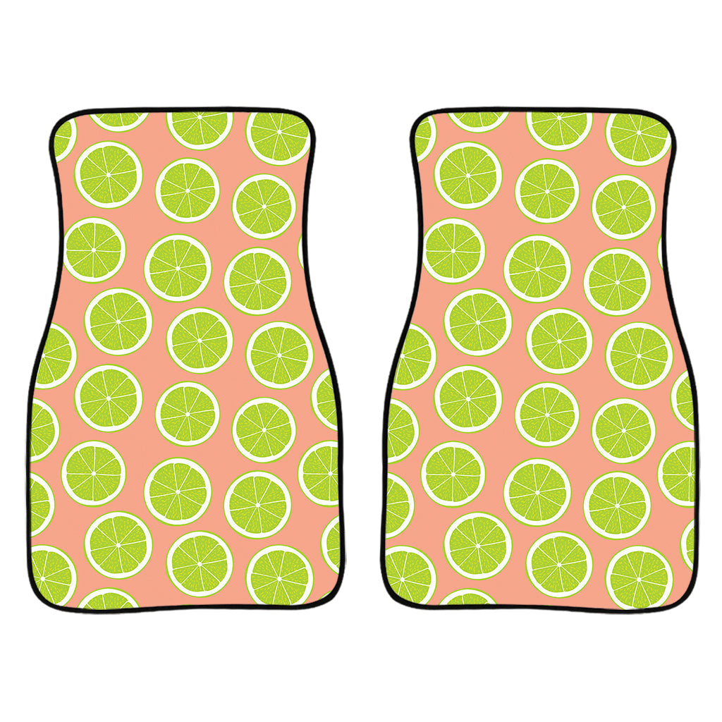 Cute Lime Pattern Print Front And Back Car Floor Mats/ Front Car Mat