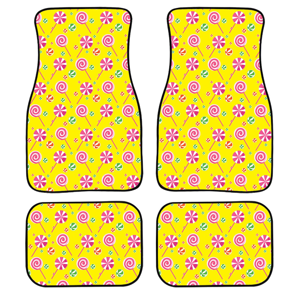 Cute Lollipop Pattern Print Front And Back Car Floor Mats/ Front Car Mat