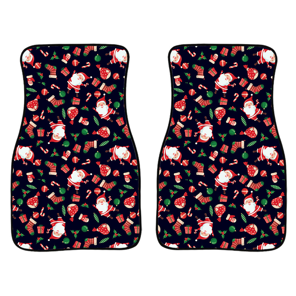 Cute Merry Christmas Pattern Print Front And Back Car Floor Mats/ Front Car Mat