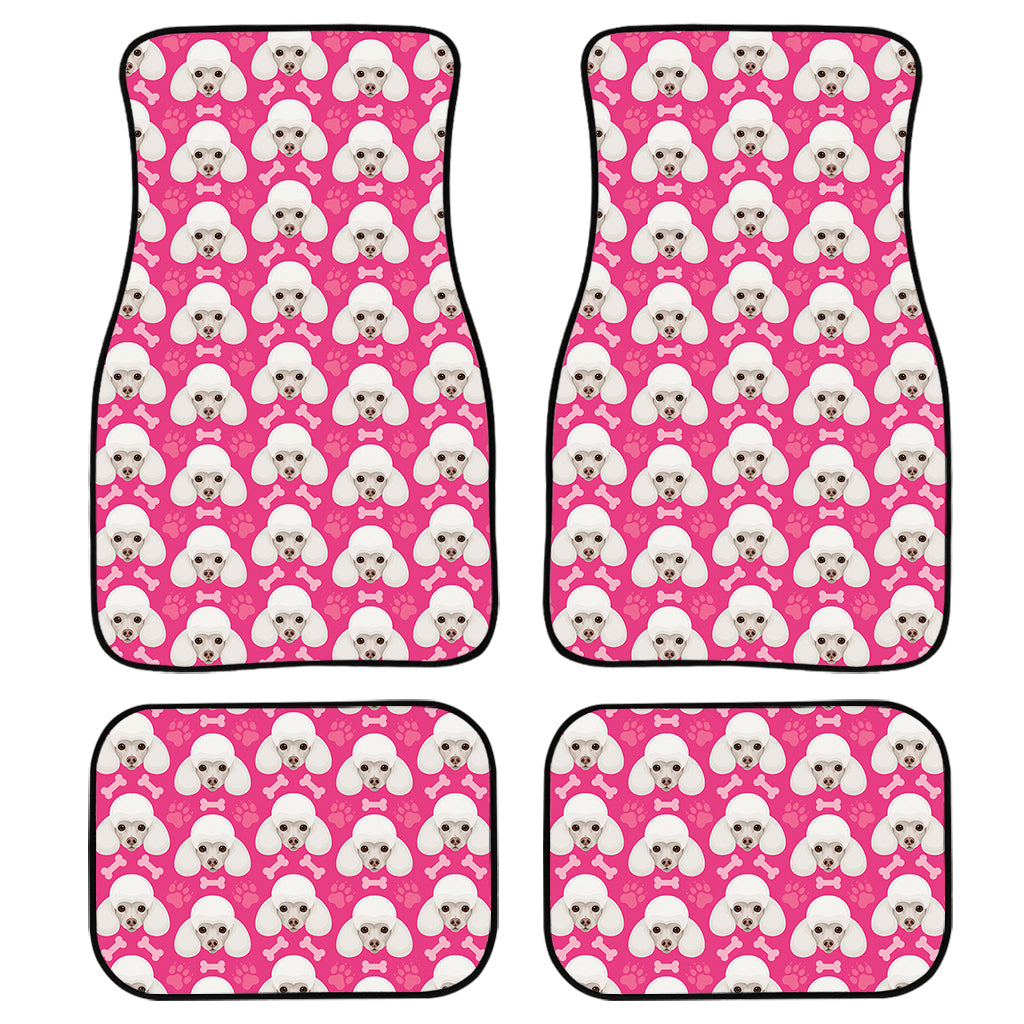Cute Poodle Pattern Print Front And Back Car Floor Mats/ Front Car Mat
