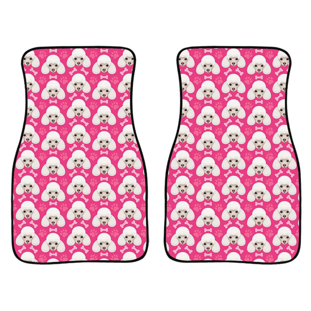 Cute Poodle Pattern Print Front And Back Car Floor Mats/ Front Car Mat