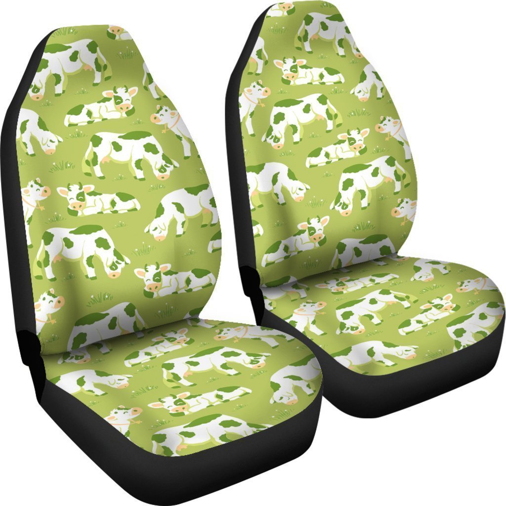 Cute Smiley Cow Pattern Print Universal Fit Car Seat Covers