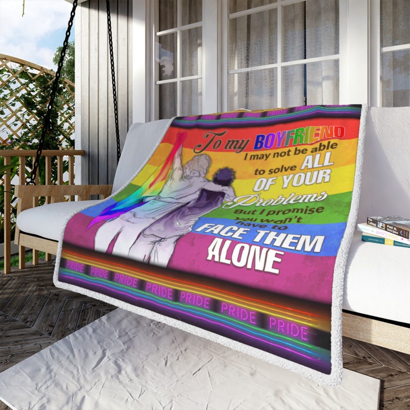 To My Boyfriend Gay Blanket/ Gift To Couple Gay Man/ Pride Blanket For Lgbt/ Gay Gifts Pride Month