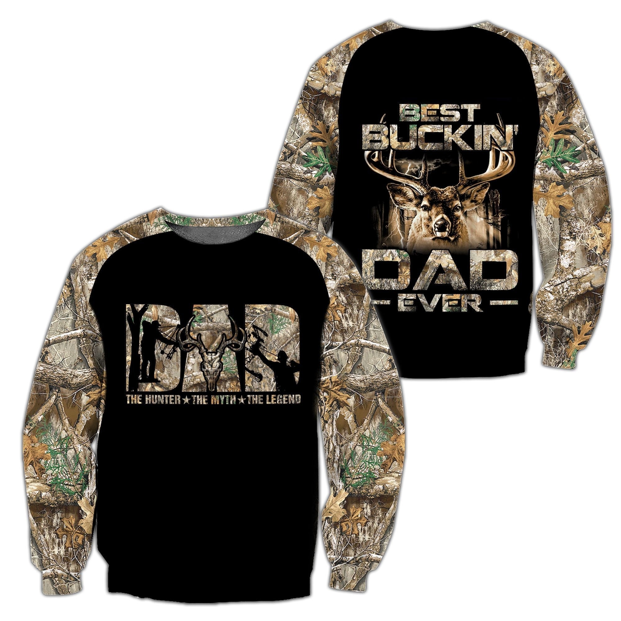Hunting Dad The Hunter The Myth The Legend 3D All Over Printed Shirts Hoodie 3D Clothing For Dad On Father
