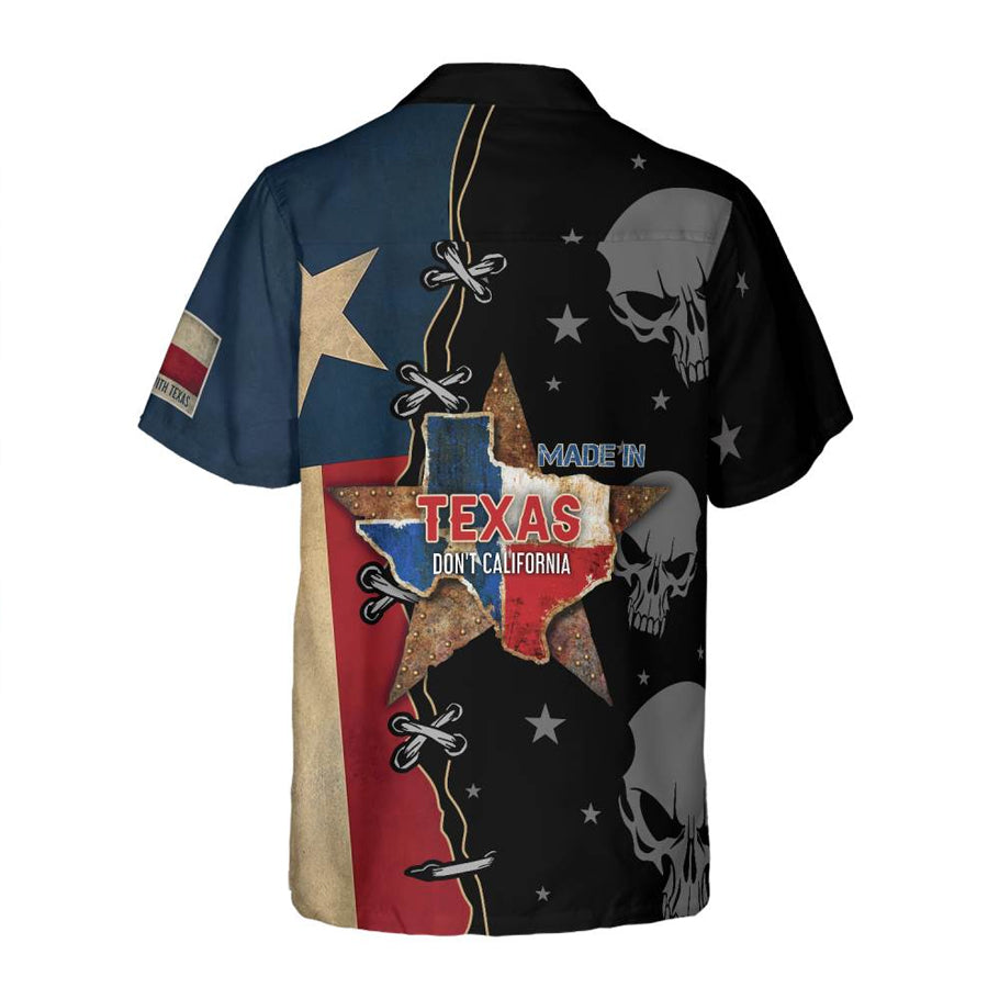 Made In Texas Don’t California My Texas Shirt/ Casual Short Sleeve Texas Shirt/ Proud Texas Flag Shirt For Men