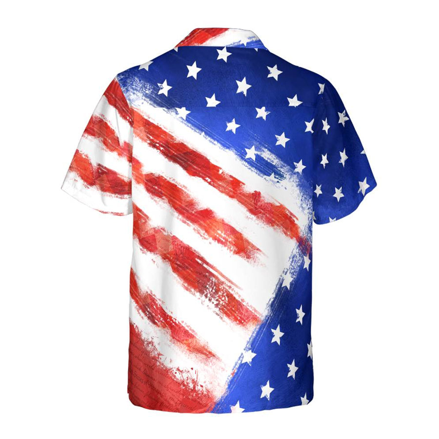 American Flag Hawaiin Shirt For Men/ 4th of july Hawaiian Shirt