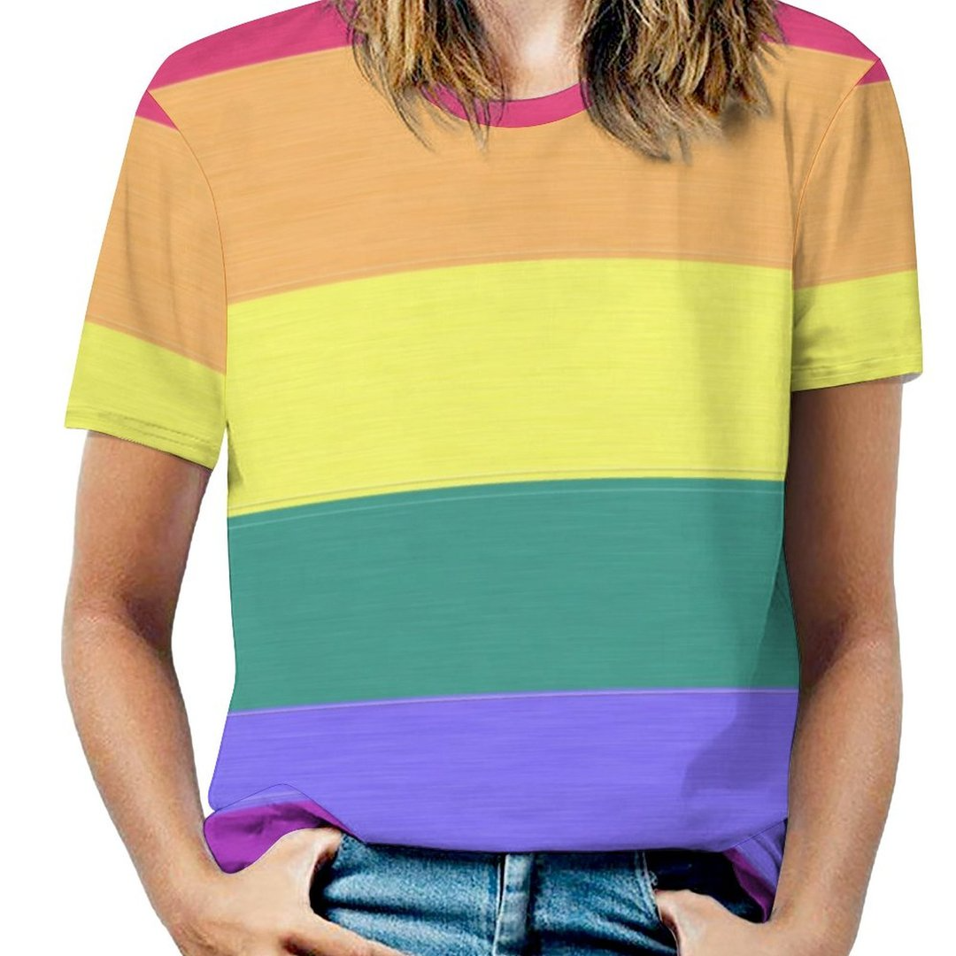 Pride Rainbow 3D Shirts For Lesbian/ Gaymer Rainbow T Shirt 3D/  Lgbtq Pride Month 3D Shirt