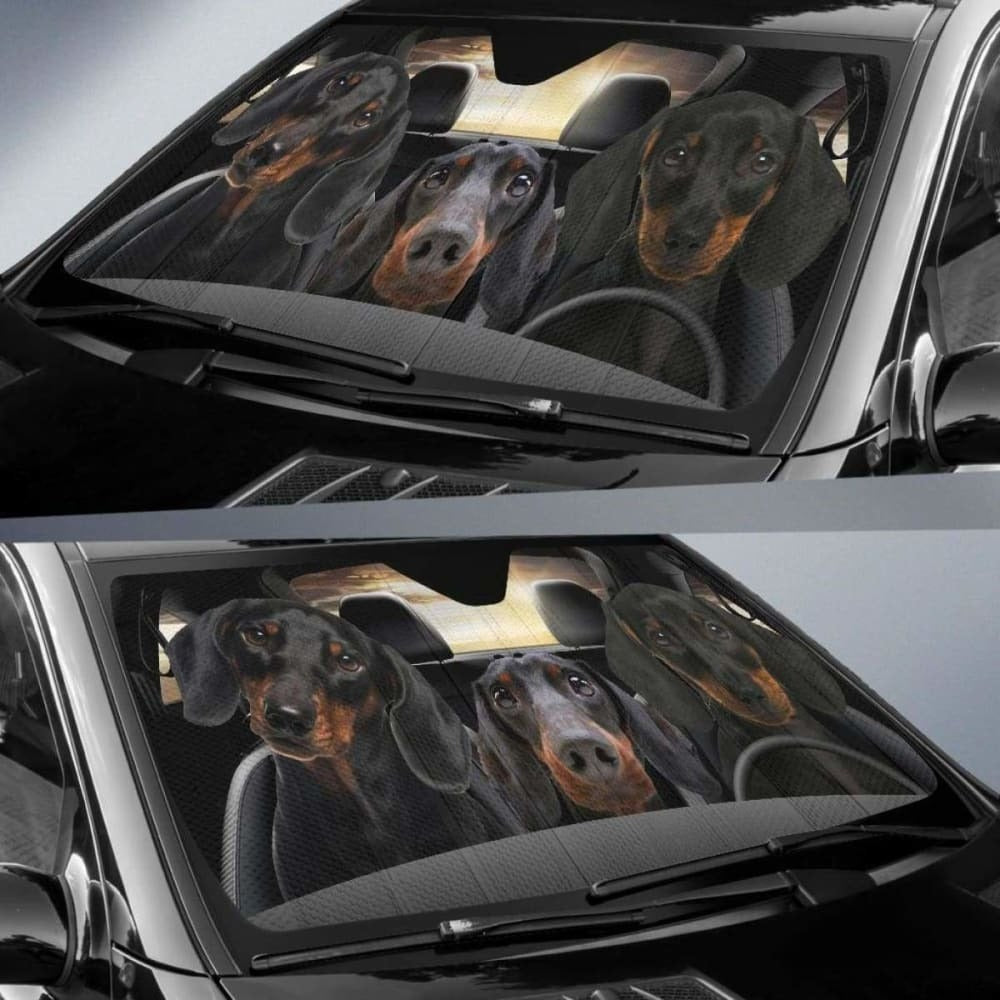 Dachshund Car Auto Sun Shade Funny Dog Windshield