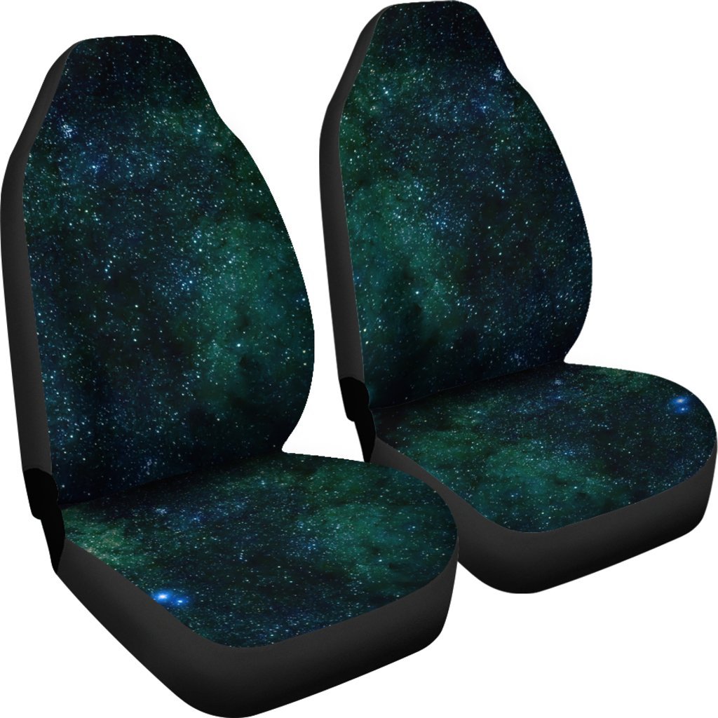 Dark Green Galaxy Space Print Universal Fit Car Seat Covers
