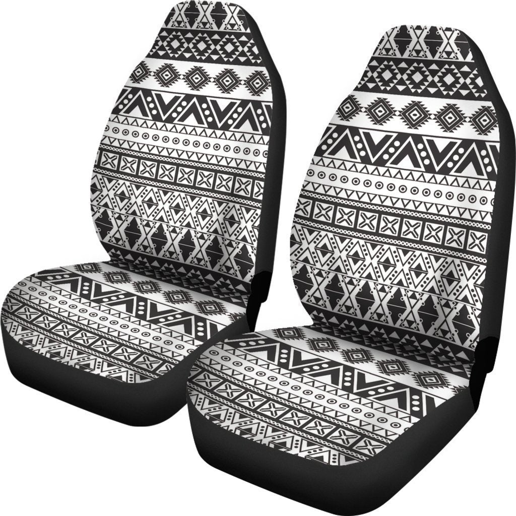 Dark Grey Aztec Pattern Print Universal Fit Car Seat Covers
