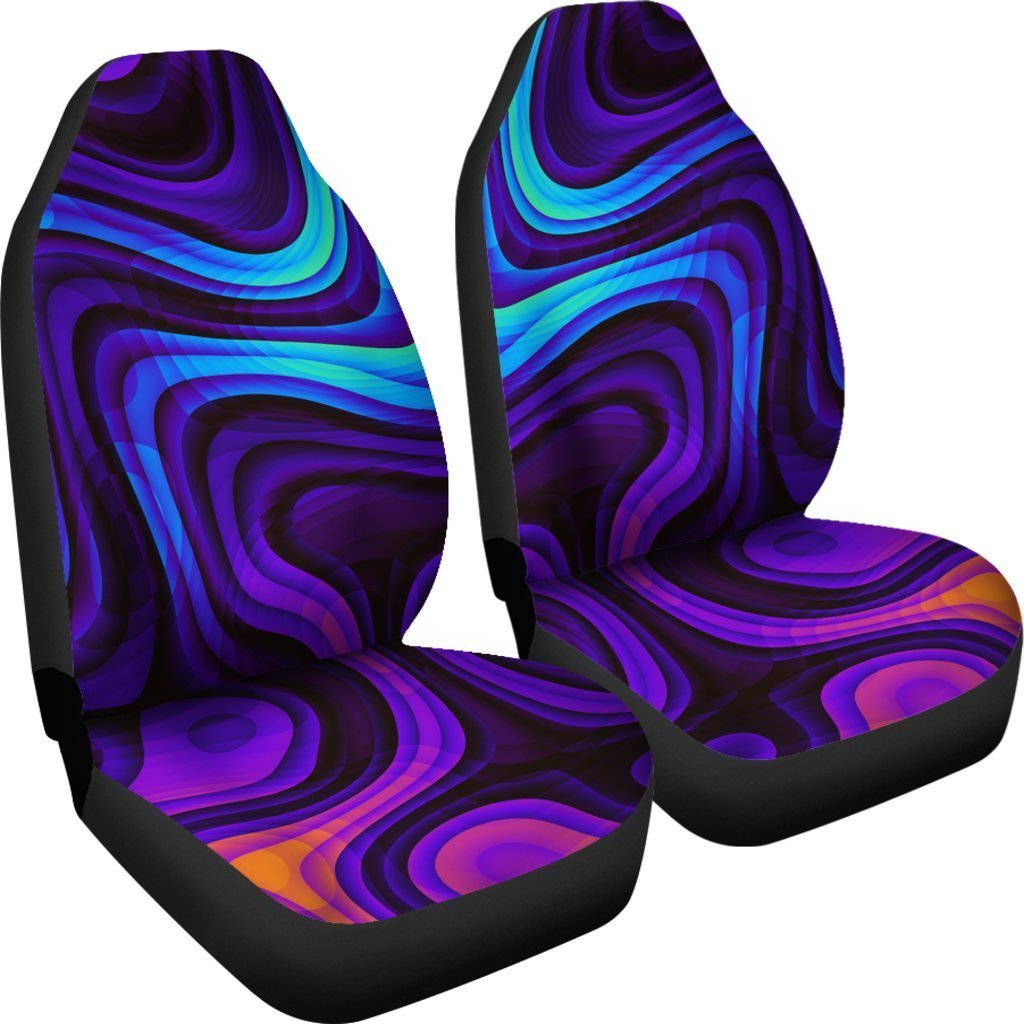 Dark Psychedelic Trippy Print Universal Fit Car Seat Covers