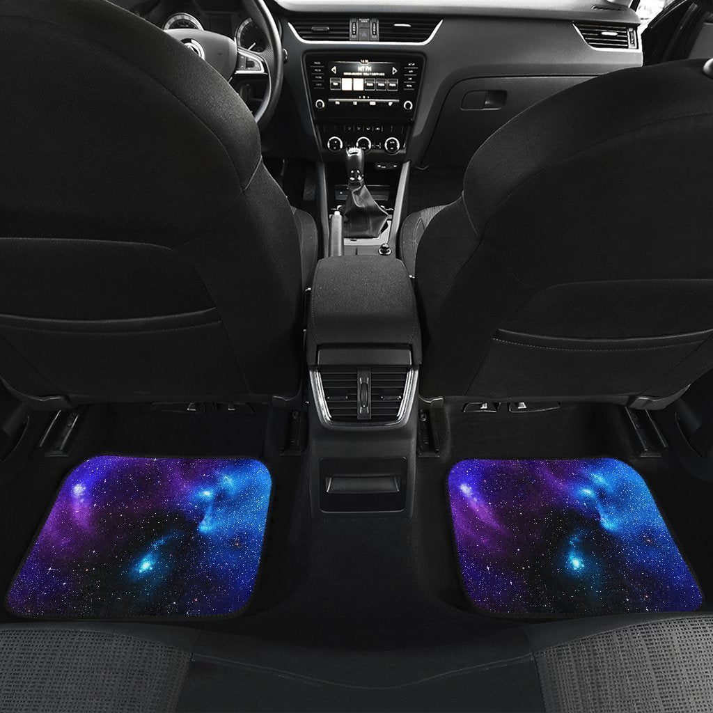 Dark Purple Blue Galaxy Space Print Front And Back Car Floor Mats/ Front Car Mat