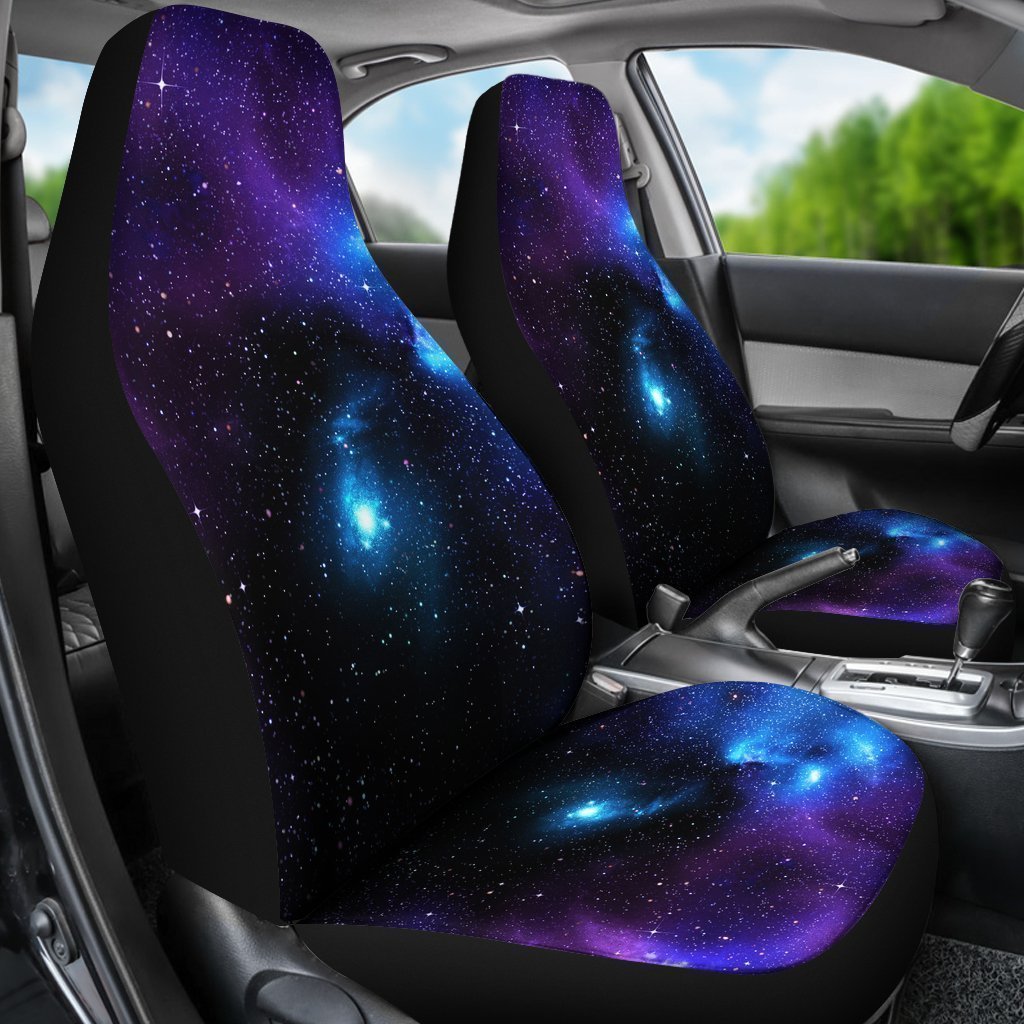 Dark Purple Blue Galaxy Space Print Universal Fit Car Seat Covers Coolspod