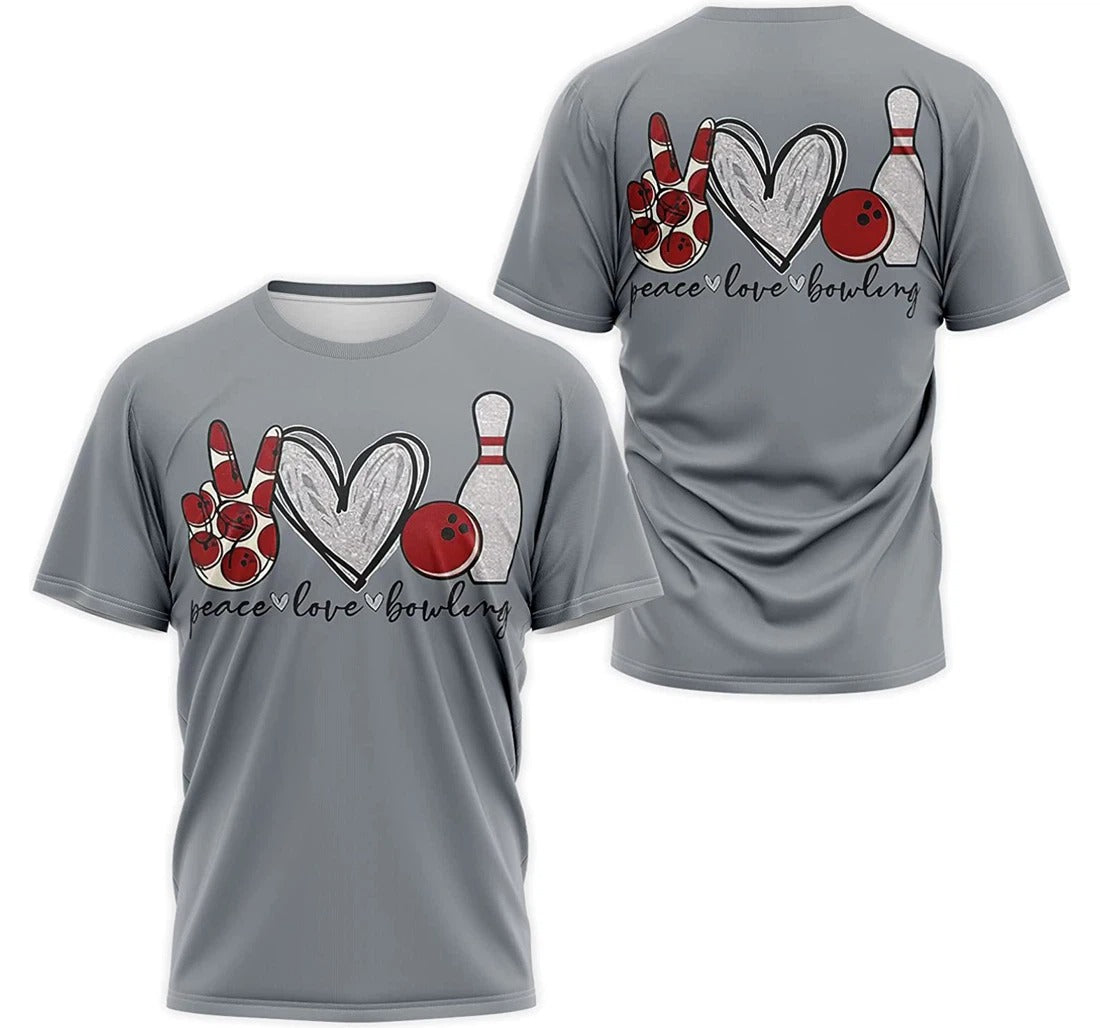 Peach Love Bowling T Shirts/ I Love Bowling Shirt